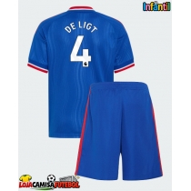 Camisa de Futebol Manchester United Matthijs de Ligt #4 Equipamento Secundário Infantil 2026-27 Manga Curta (+ Calças curtas)